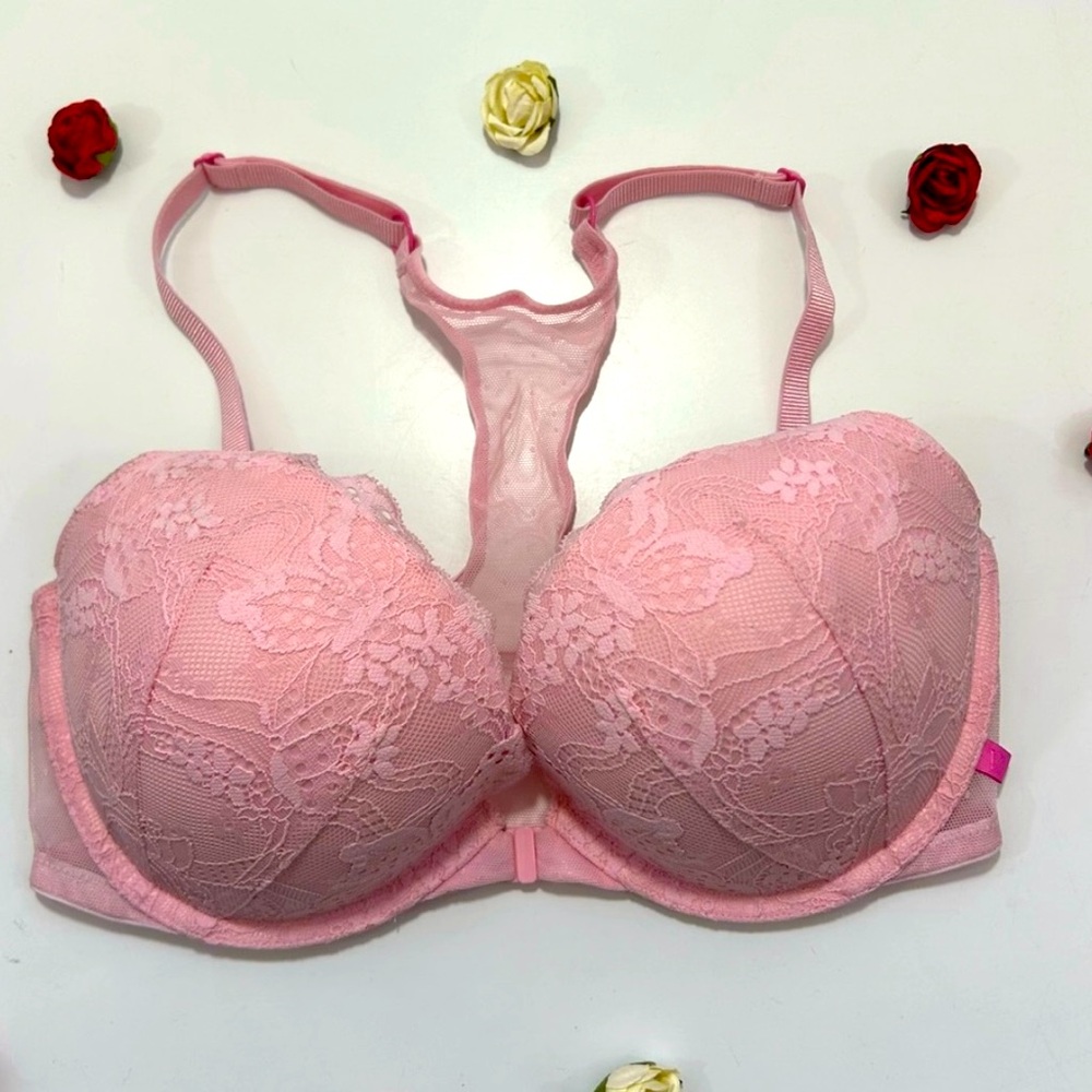 Victoria's Secret Pink Lace Push-Up Underwire Bra 34D